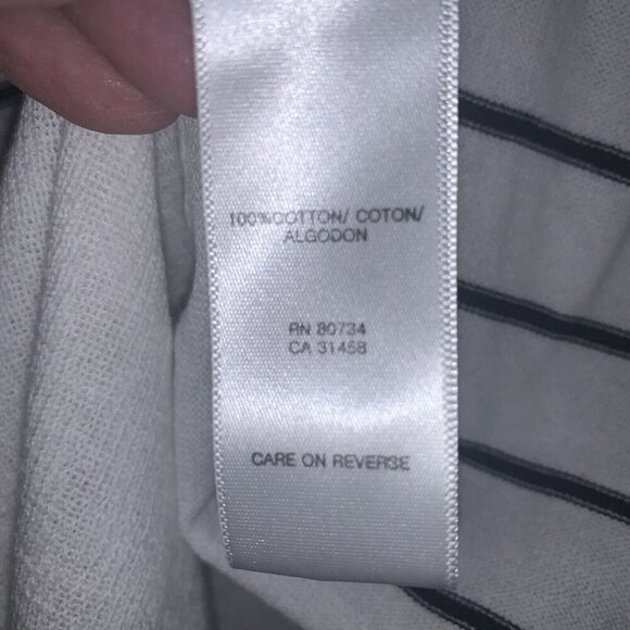 BCBGMAXAZRIA WOMEN'S STRIPED CARDIWRAP SWEATER NAVYSTRIPE S BUTTON SLEEVE NWT - Picture 4 of 11